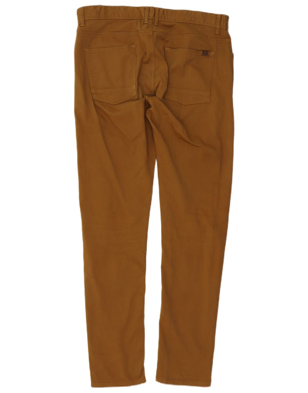 Zara Herre Skinny Casual Bukser EU 46 XL W36 L32 Brun Bomuld