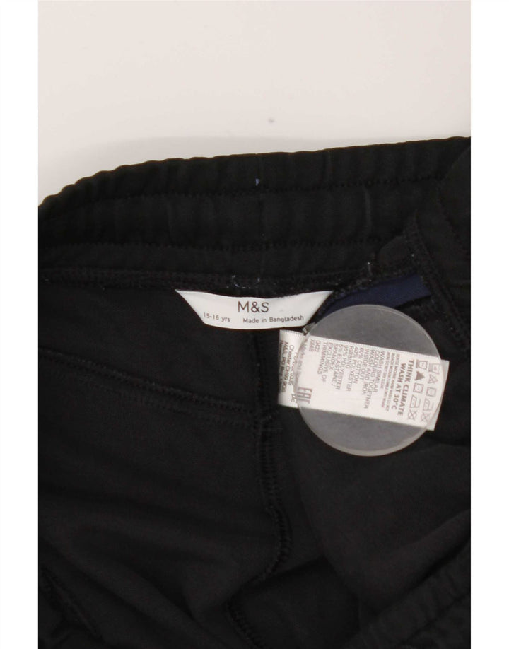 Marks & Spencer Boys Træningsdragt Bukser Joggers 15-16 år Sort