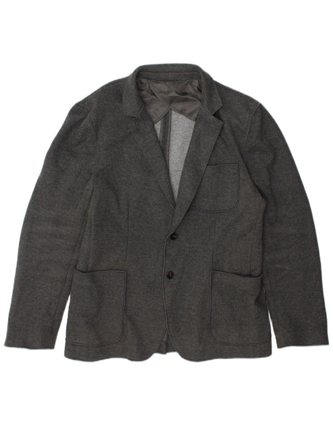 Zara Herre 2-knaps blazerjakke EU 56 XL Grå Polyester