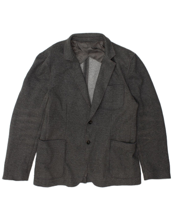 Zara Herre 2-knaps blazerjakke EU 56 XL Grå Polyester