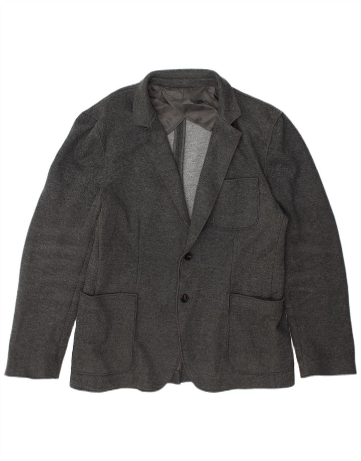 Zara Herre 2-knaps blazerjakke EU 56 XL Grå Polyester
