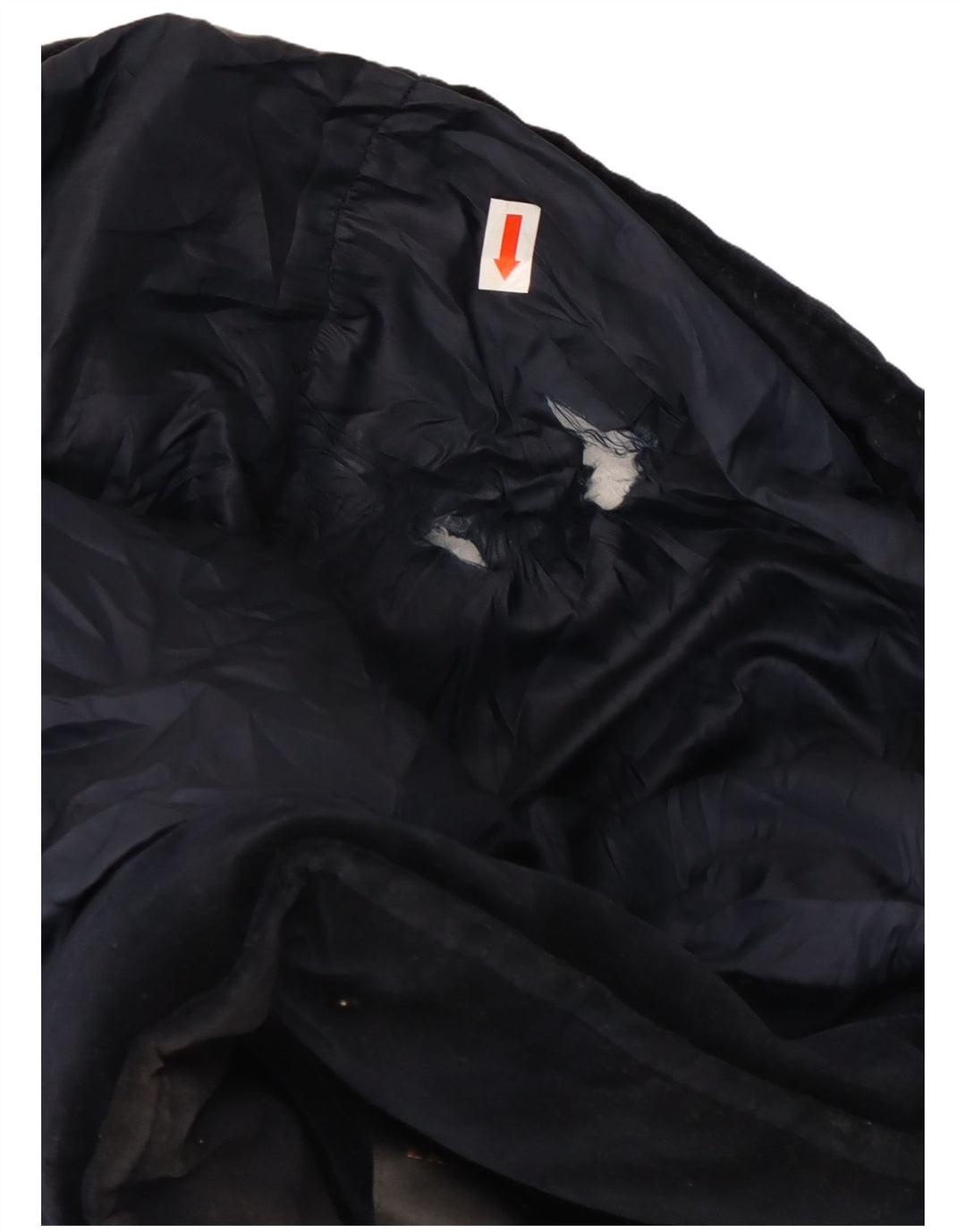 Zara Herre hættepolstret jakke UK 40 Large Navy Blue Polyester