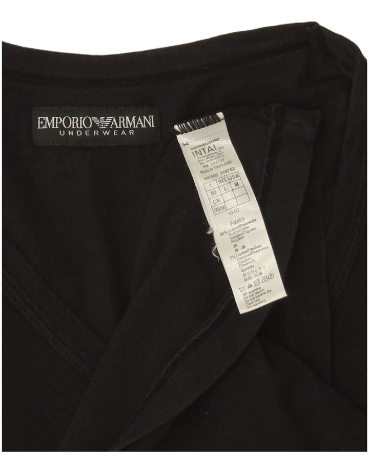 Emporio Armani Herre T-Shirt Top Medium Sort Bomuld