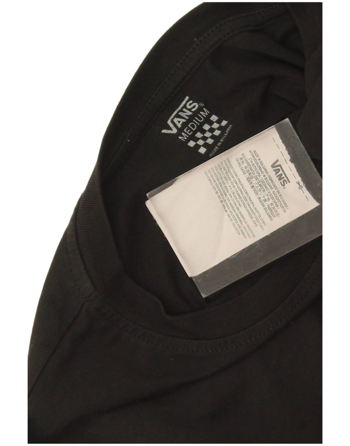 Vans Dame Crop Grafisk Top Langærmet UK 14 Medium Sort Bomuld