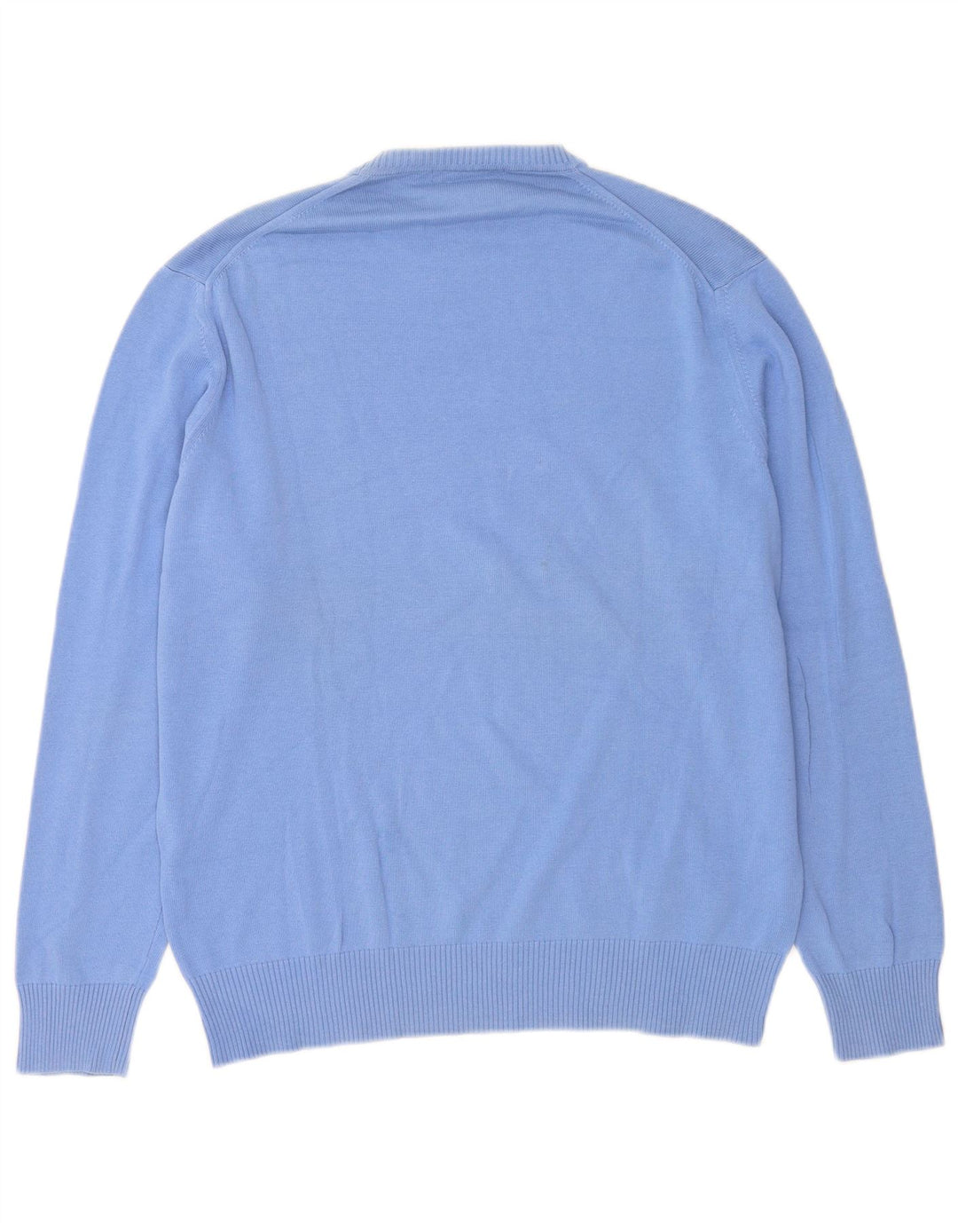 Zara Herre sweater med rund hals XL blå bomuld