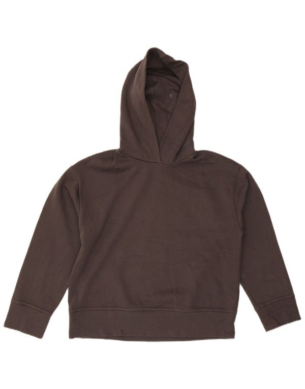 Zara Dame Oversized Hoodie Jumper UK 10 Small Grey Bomuld