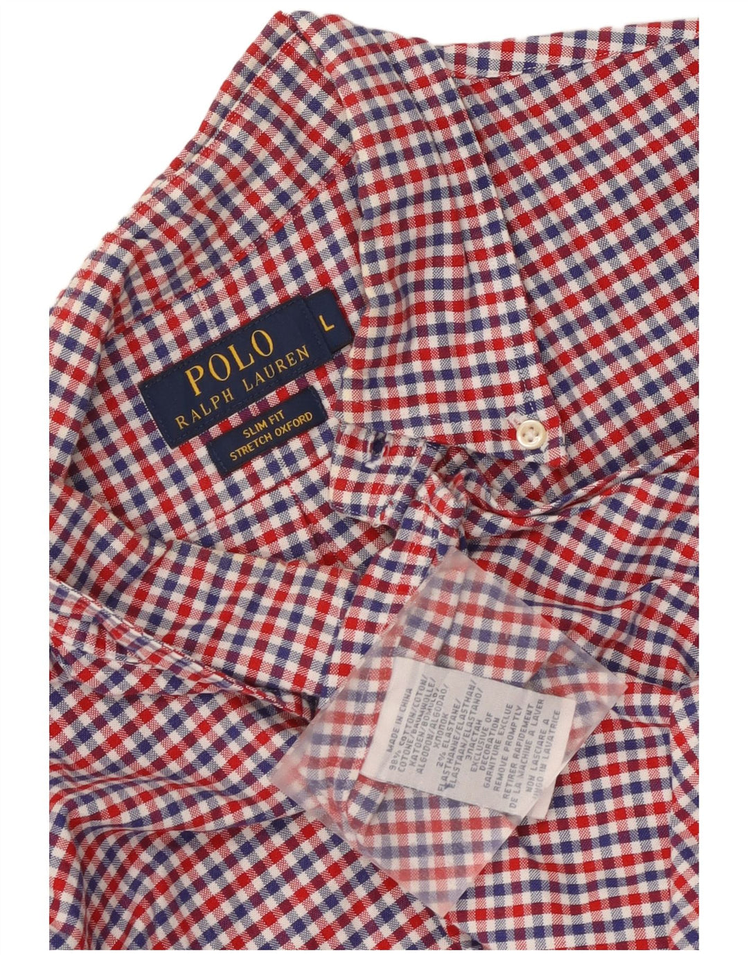 Polo Ralph Lauren Herre Stretch Oxford skjorte Stor flerfarvet Gingham