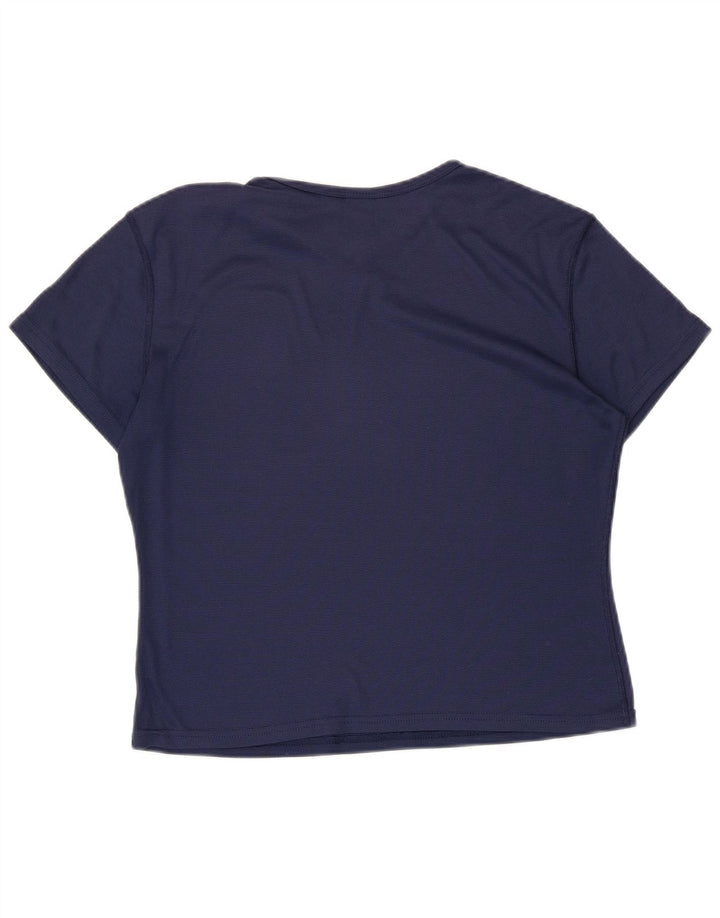 PATAGONIA Womens T-Shirt Top UK 14 Large Navy Blue Polyester