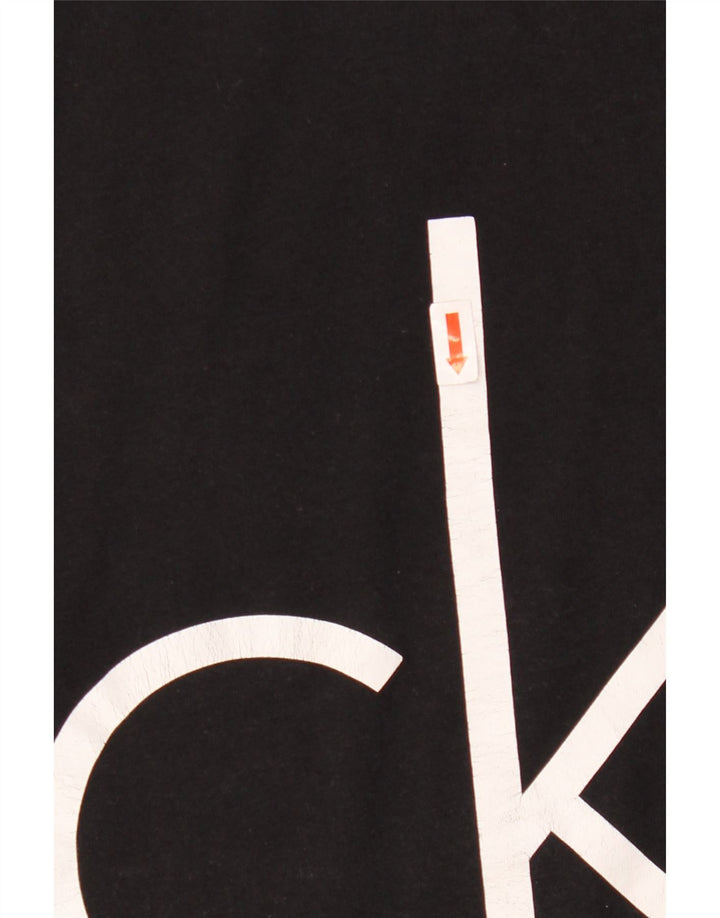 Calvin Klein Herre Grafisk T-Shirt Top Stor Sort