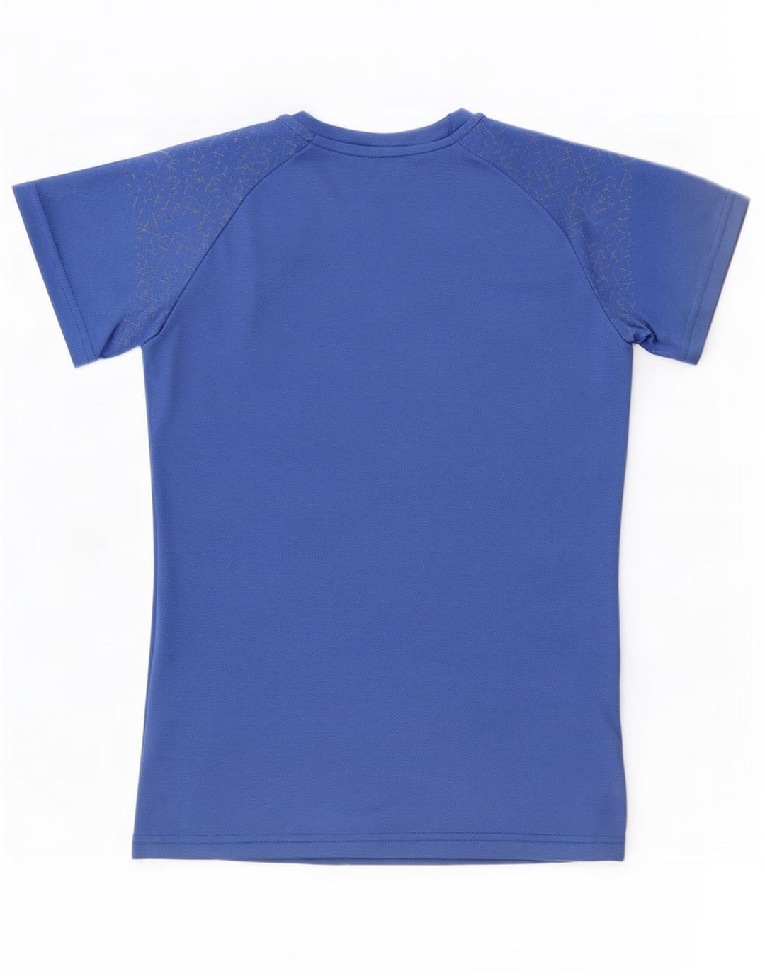 Asics Dame T-Shirt Top UK 10 Lille blå geometrisk polyester