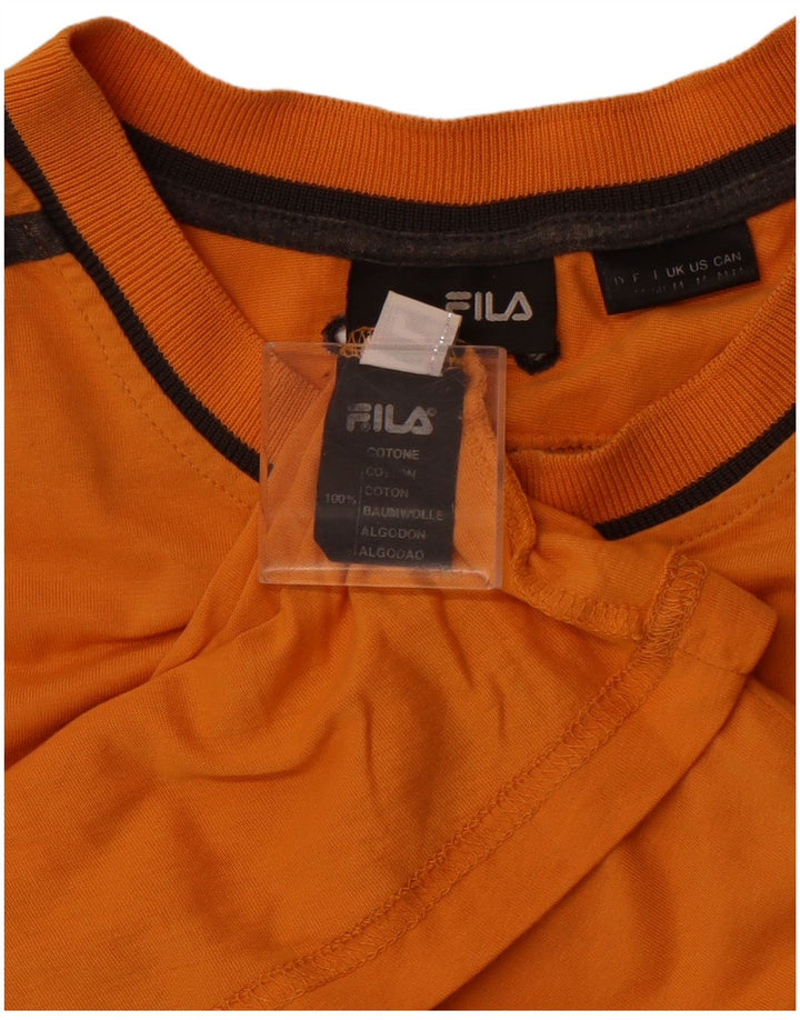 FILA Herre T-Shirt Top Medium Orange Bomuld