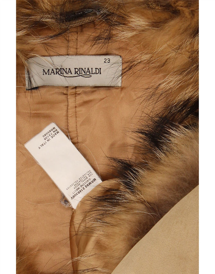 Marina Rinaldi Dame Overfrakke Størrelse 23 Medium Beige Rayon