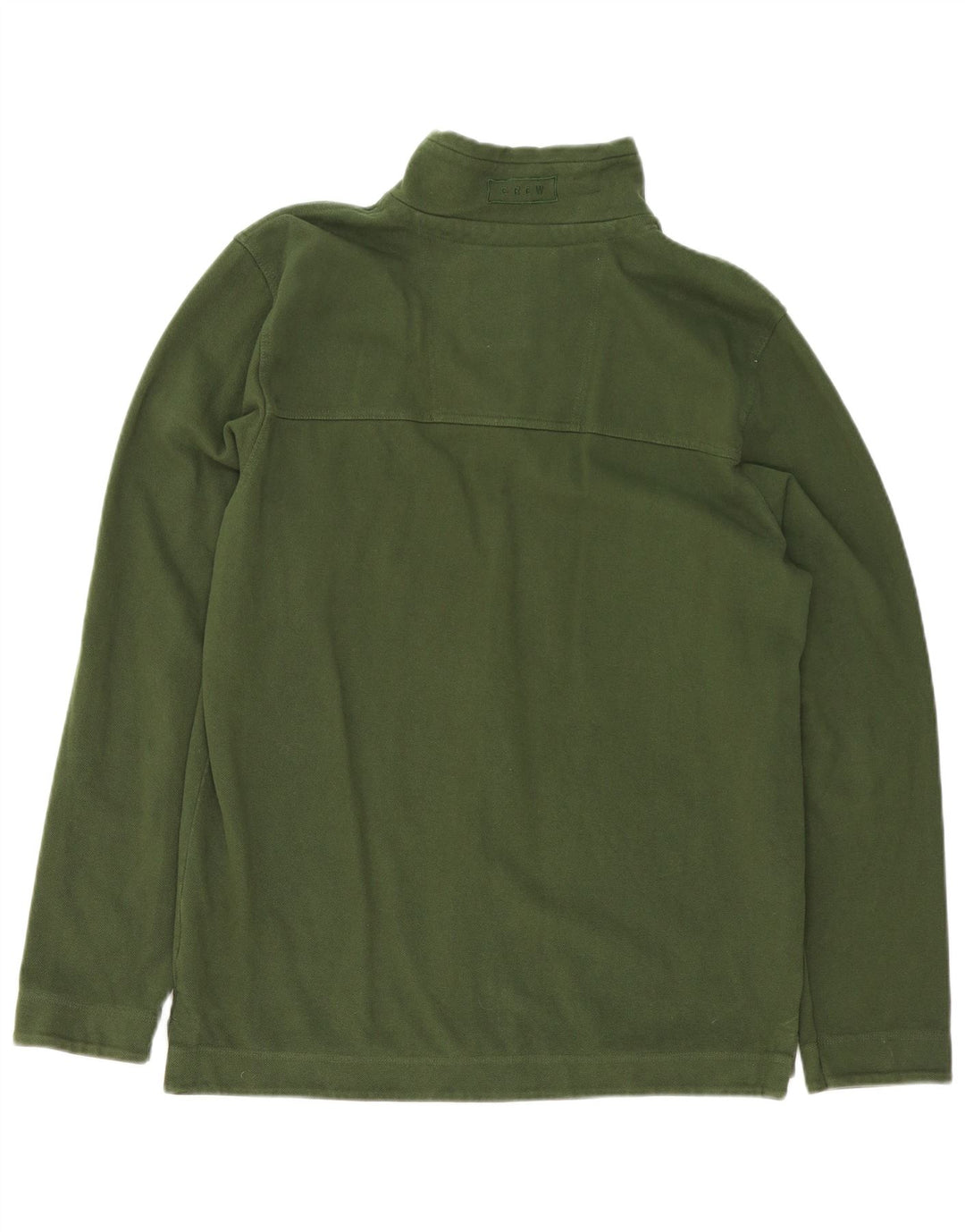 Besætningstøj Herre Zip Neck Sweatshirt Jumper Medium Grøn Bomuld