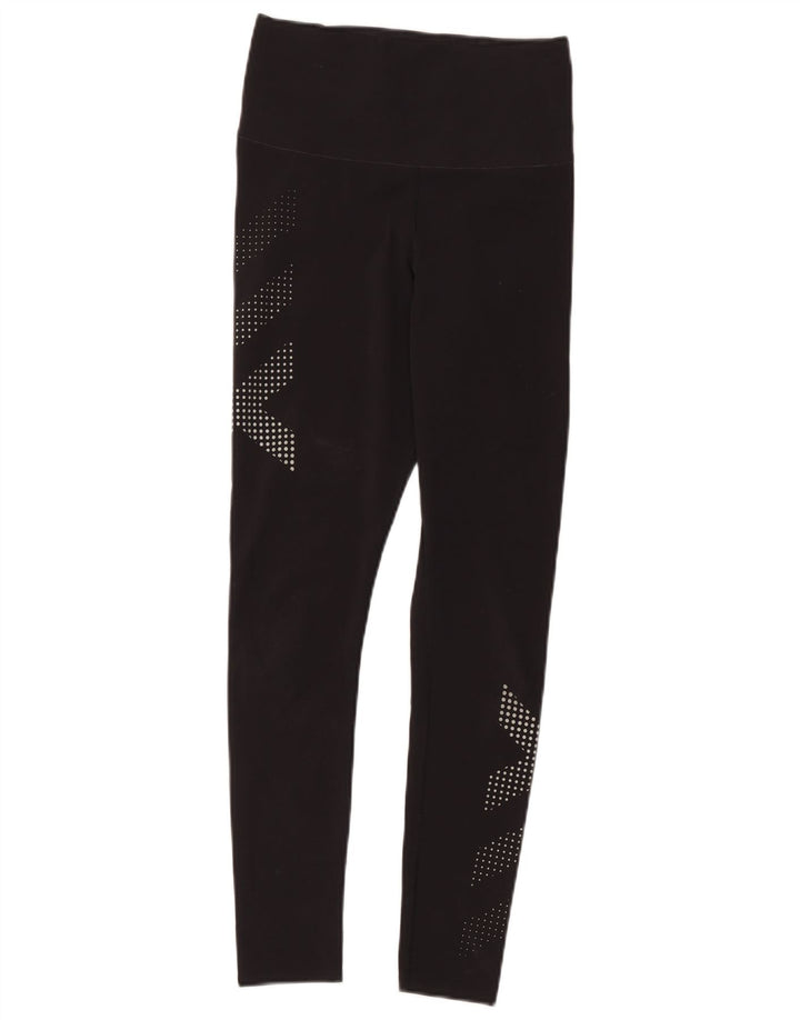 Reebok Womens Grafiske Leggings UK 10 Small Black