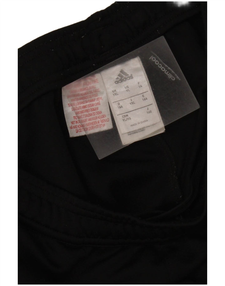 Adidas drenge Climacool træningsdragt bukser 13-14 år XL sort polyester