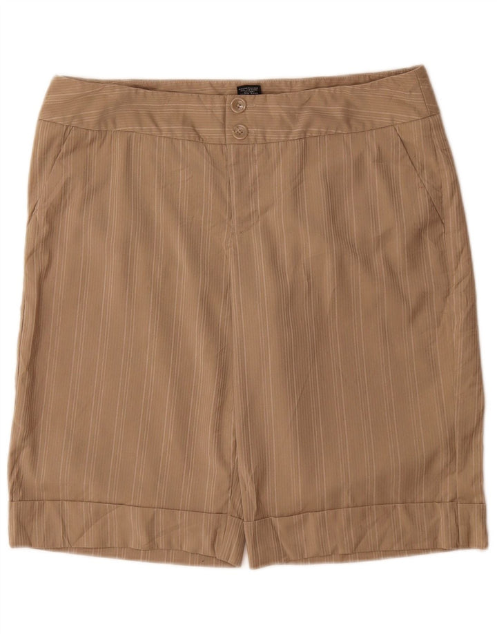 Mossimo Chino Shorts til kvinder US 12 Large W32 Beige Stribet Polyester