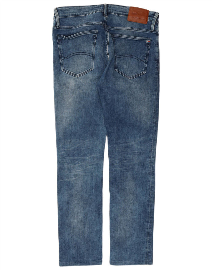 Tommy Hilfiger Herre Slim Jeans W32 L29 Blå Bomuld