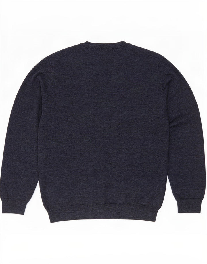 M&Co herre sweater med rund hals XL marineblå bomuld