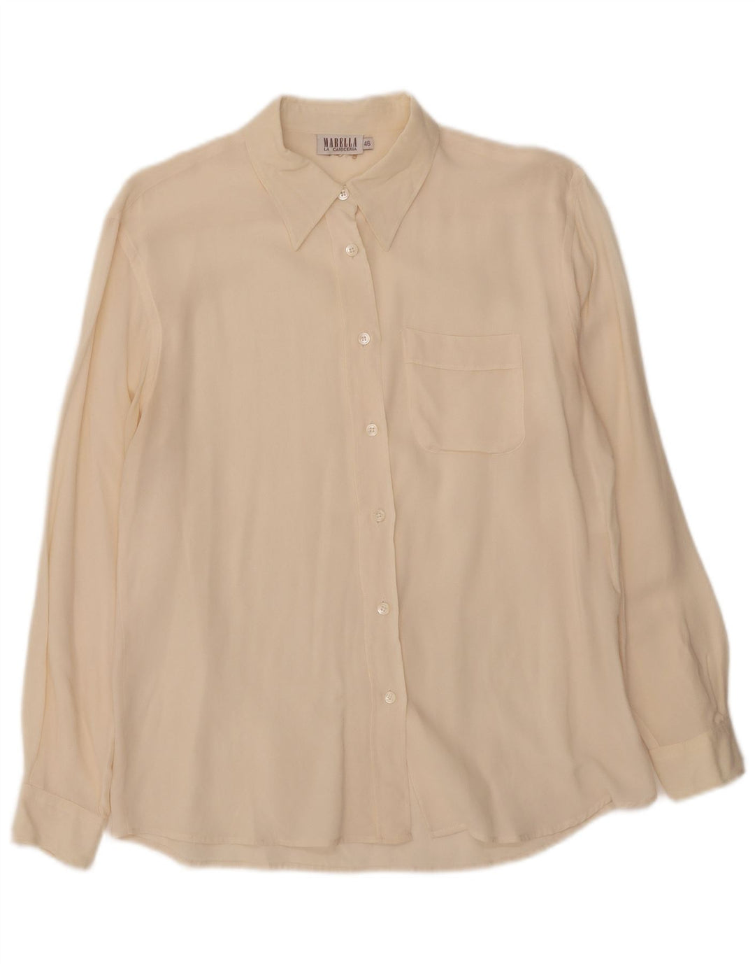 Marella Dameskjorte IT 46 Stor Beige Silke