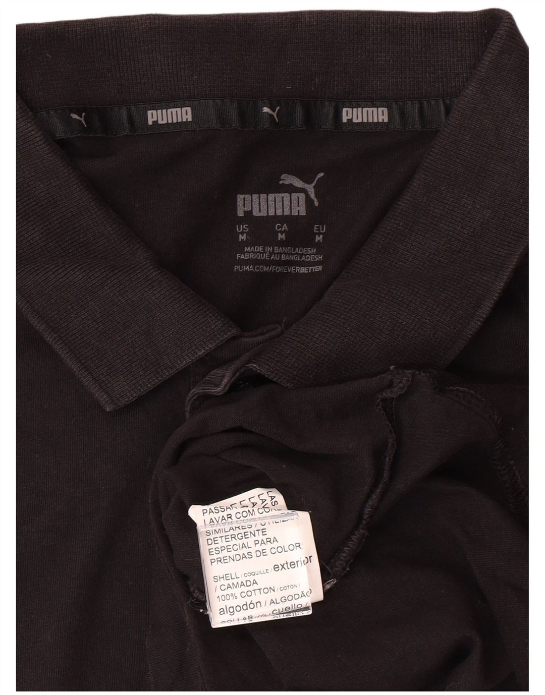 PUMA Poloshirt til mænd Medium Sort bomuld