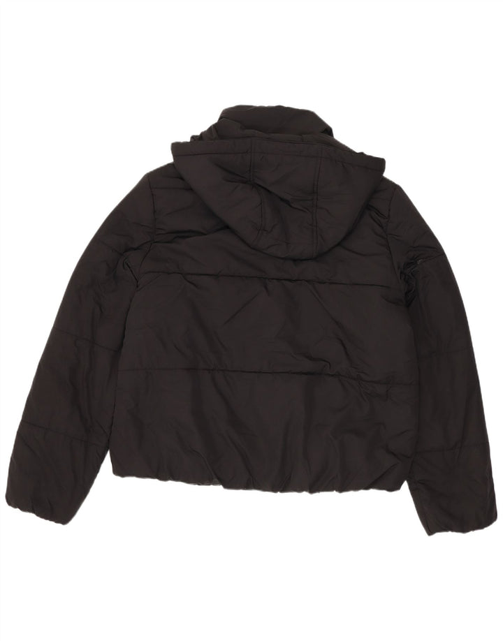 Marks & Spencer Polstret hættejakke til kvinder UK 12 Medium Sort Polyester