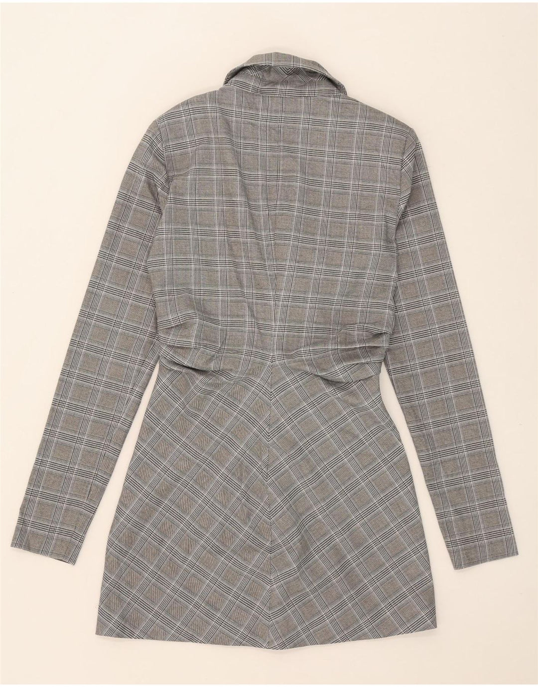 ZARA dobbeltradet frakke til kvinder DK 6 XS Grå Houndstooth