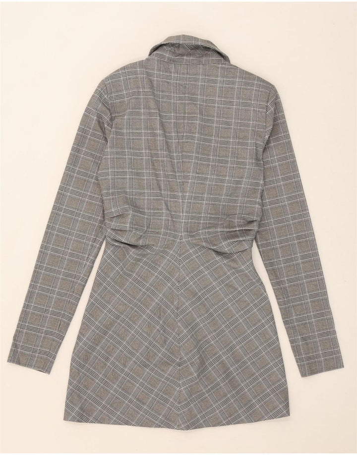 ZARA dobbeltradet frakke til kvinder DK 6 XS Grå Houndstooth