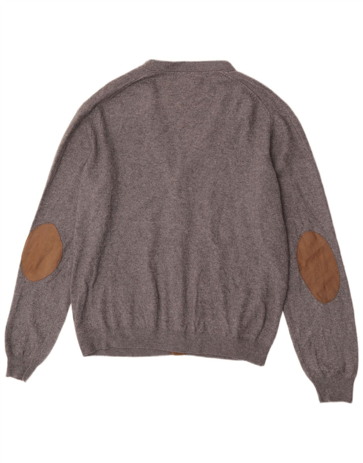 Massimo Dutti Herre Cardigan Sweater 2XL Grå Uld