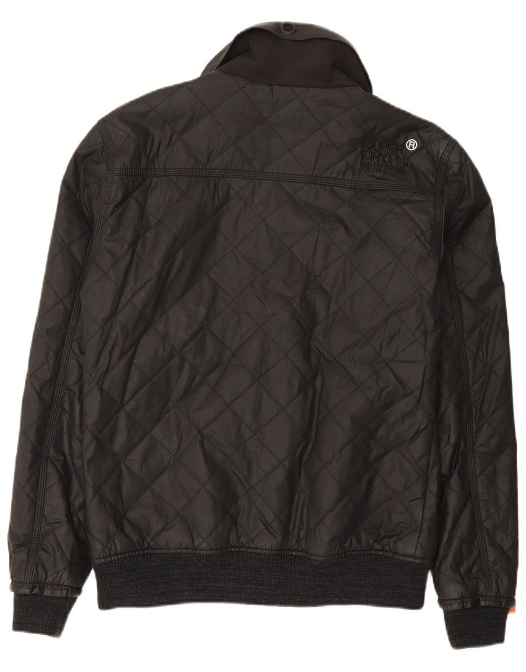 Superdry Herre quiltet bomberjakke UK 40 Stor sort nylon