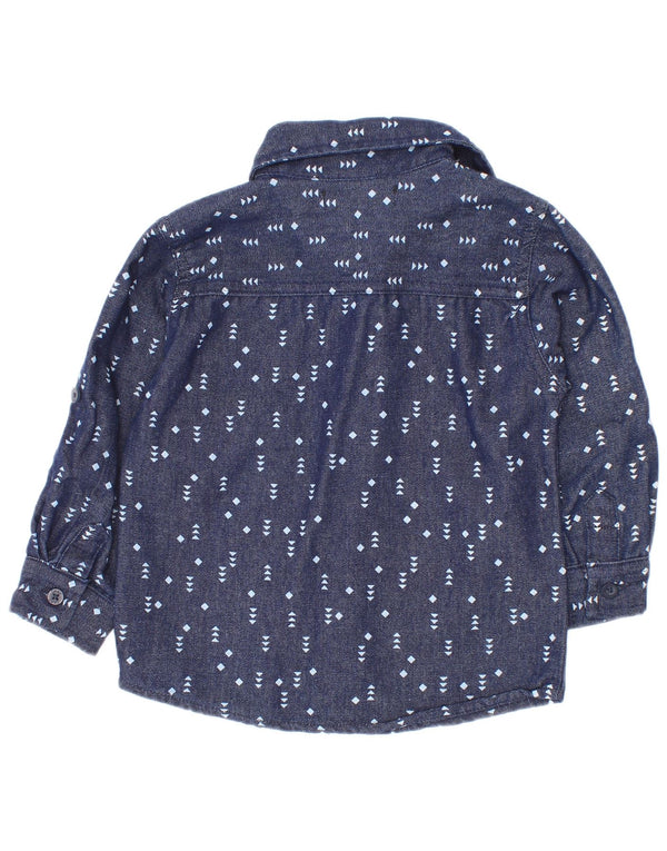 Dkny Baby Boys Shirt 12-18 Måneder Marineblå Plettet Bomuld