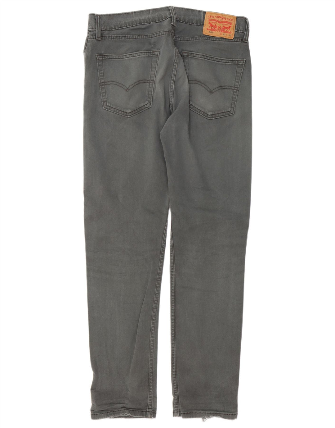 Levi's Herre 502 tilspidsede jeans W32 L32 Grå bomuld