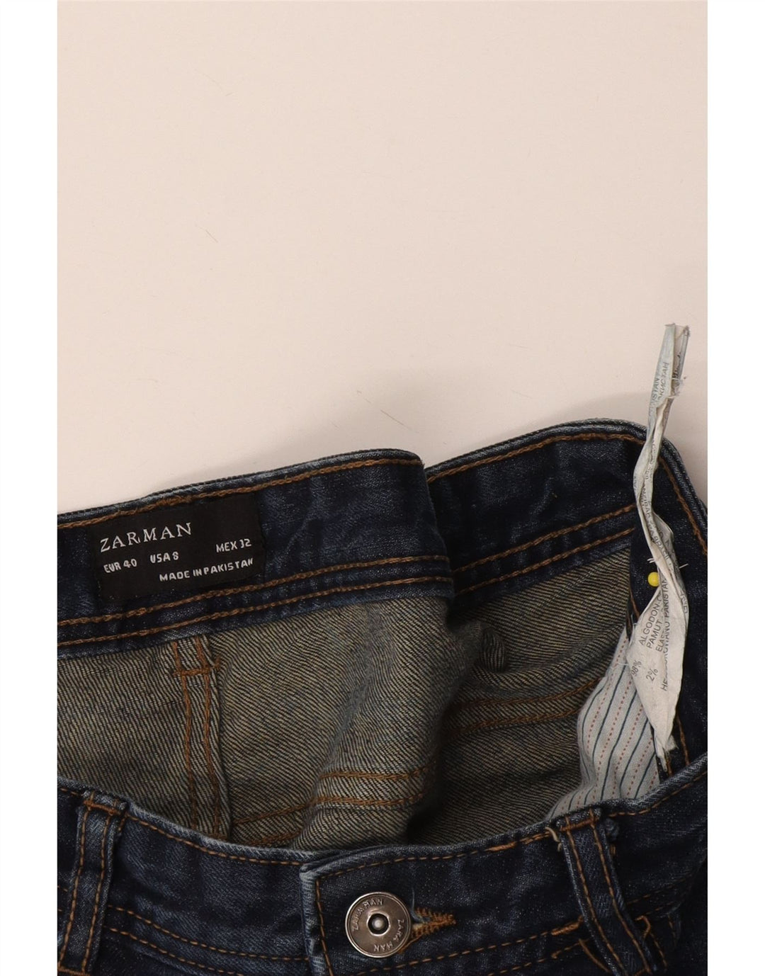 Zara Herre Slim Jeans EU 40 Medium W32 L29 Marineblå Bomuld