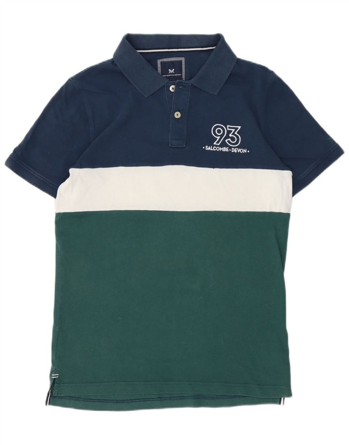 Besætningstøj Herre poloshirt Medium Blue Colourblock Bomuld