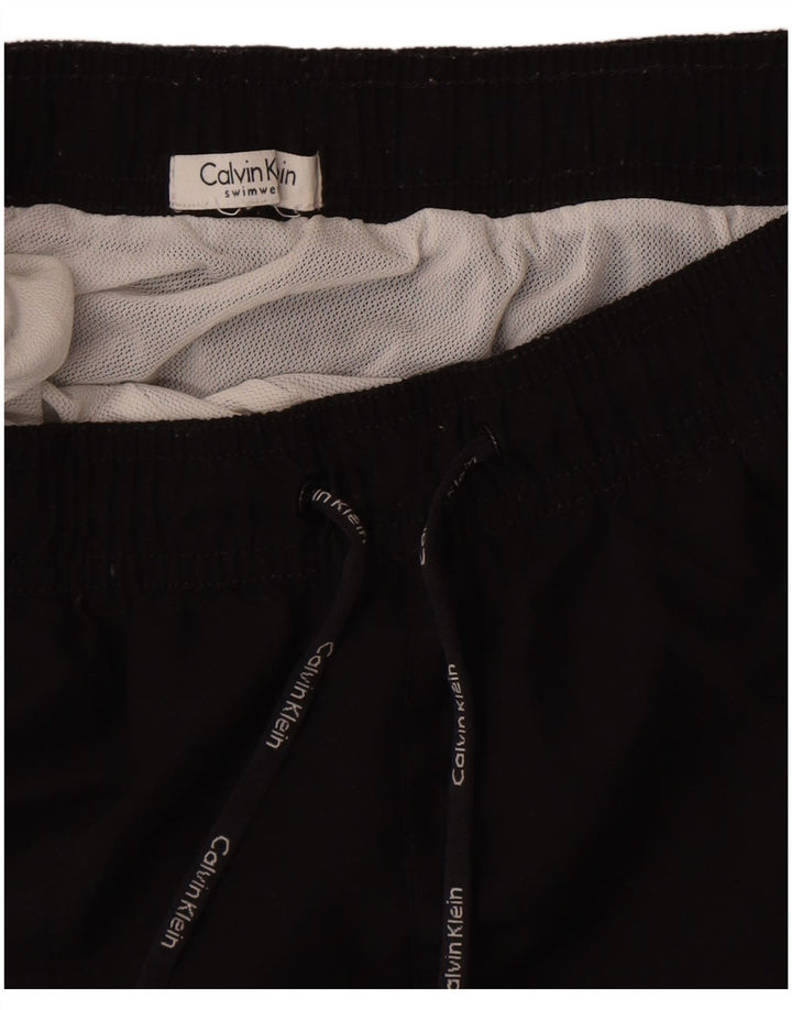 Calvin Klein Herre grafiske svømmeshorts Small Black Colourblock