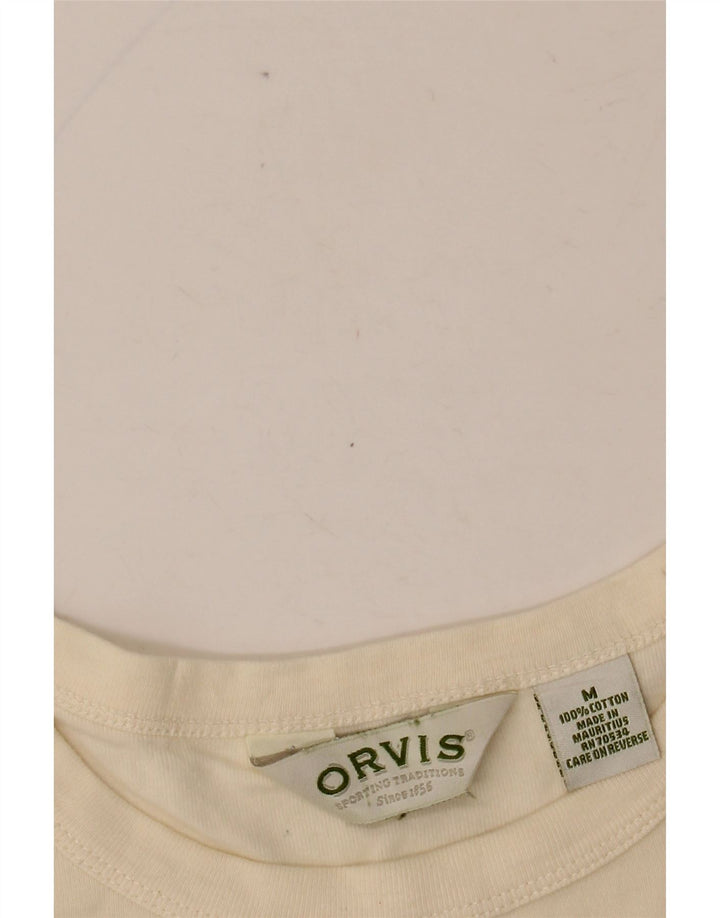 ORVIS Dame Oversized Top 3/4 ærmer UK 14 Medium Beige Bomuld