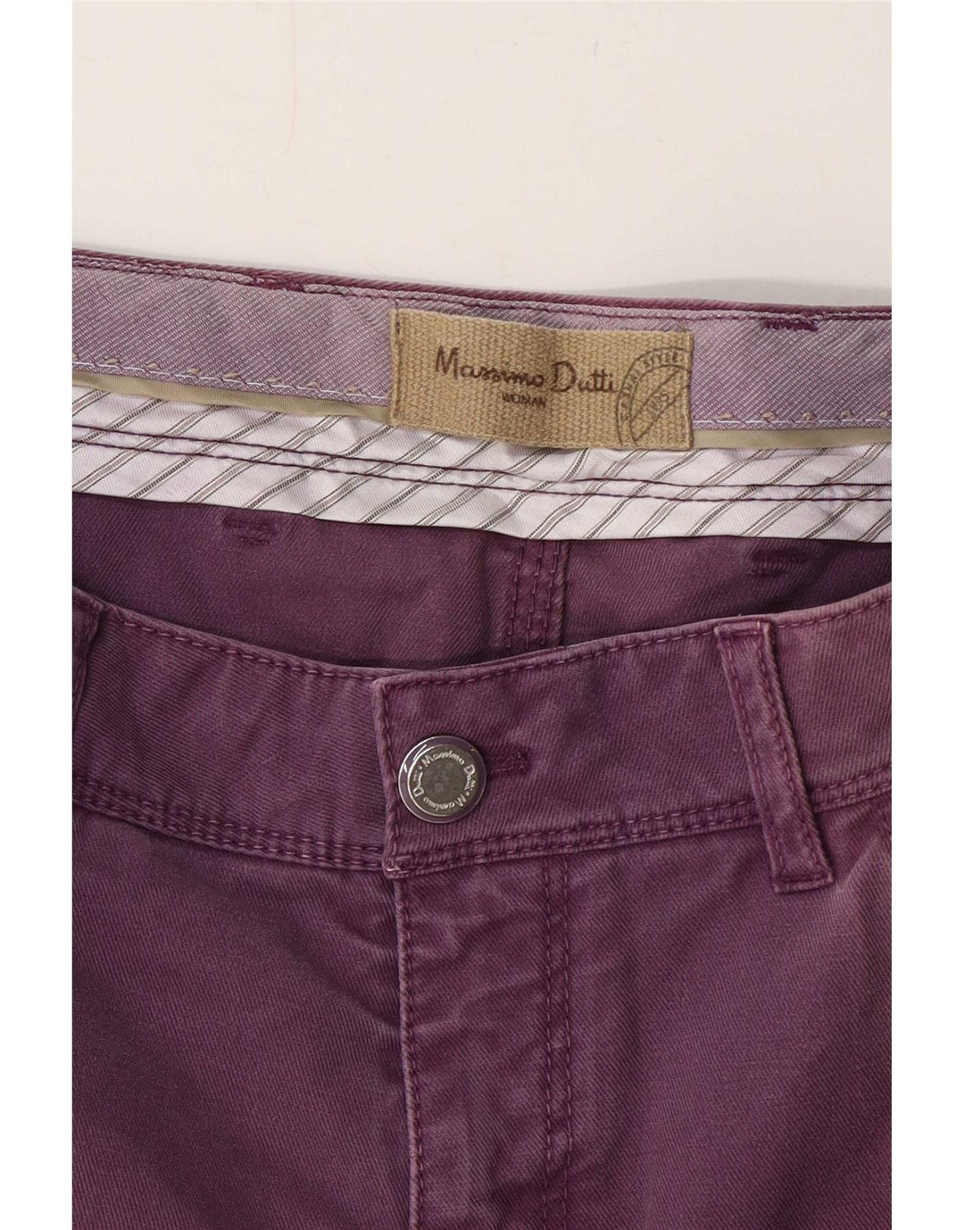 Massimo Dutti Dame Slim Cropped Trousers W30 L26 Lilla