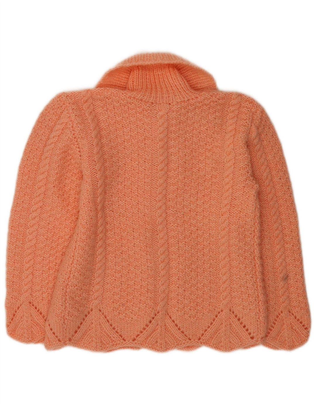 Vintage dame cardigan sweater UK 14 Medium Orange