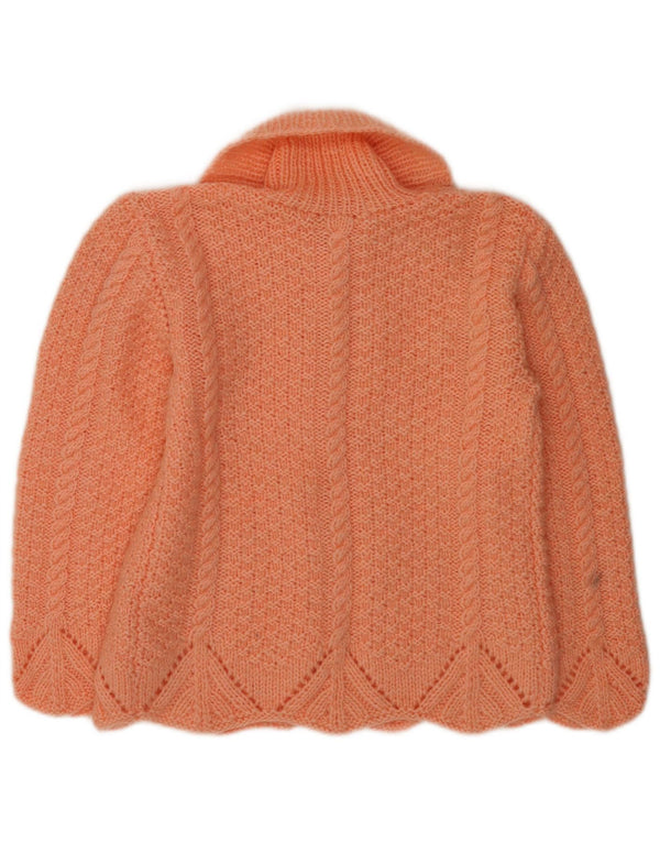 Vintage dame cardigan sweater UK 14 Medium Orange