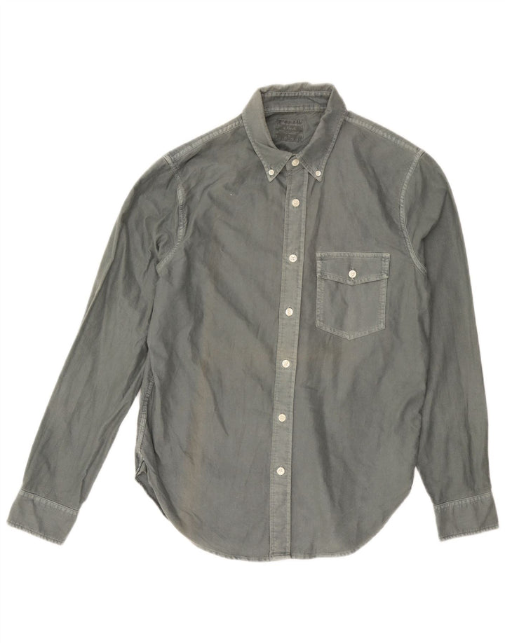 ABERCROMBIE & FITCH Herreskjorte Medium Grå Bomuld