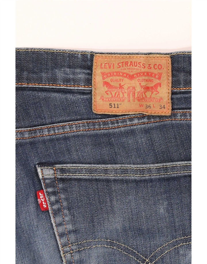 Levi's Herre 511 Slim Jeans W36 L34 Blå