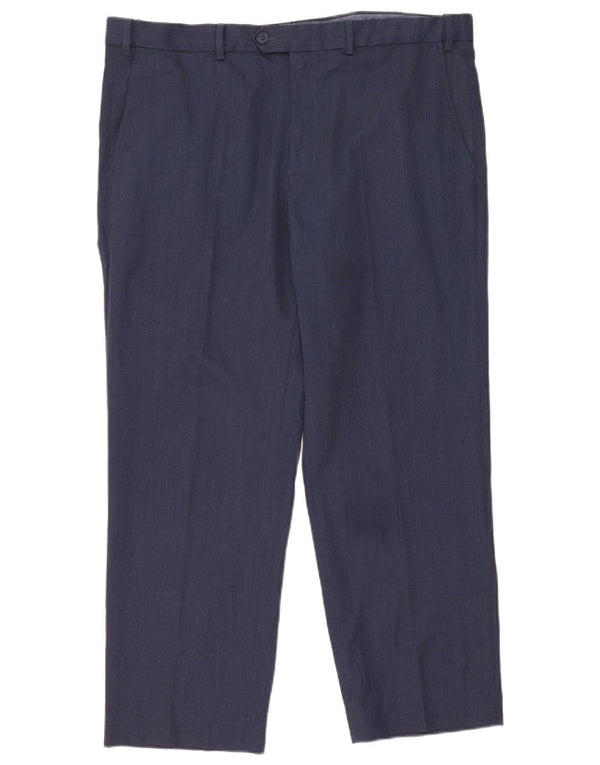 Marks & Spencer Straight Suit bukser til mænd W40 L29 Marineblå polyester