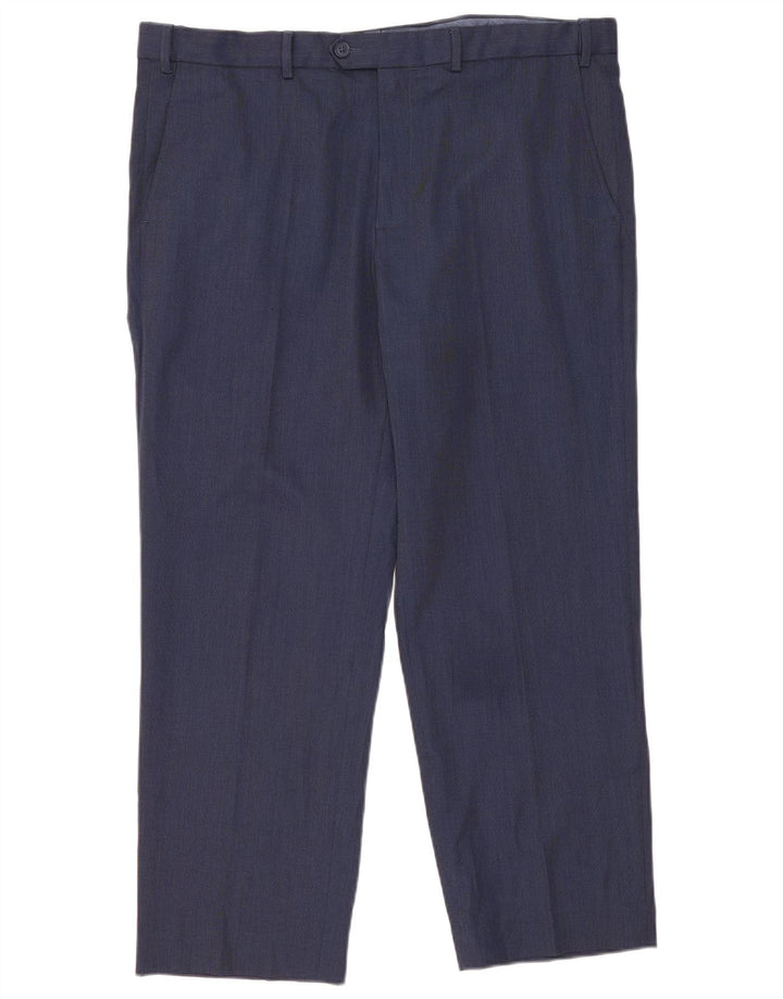 Marks & Spencer Straight Suit bukser til mænd W40 L29 Marineblå polyester