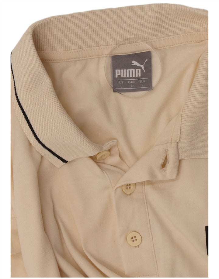 Puma Herre Polo Shirt Large Beige