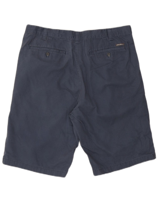 EDDIE BAUER Herre Legend Chino Shorts W36 Large Navy Blue Bomuld