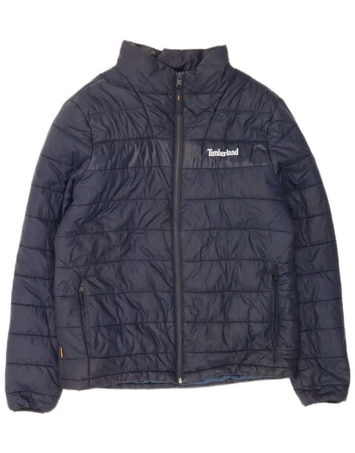 Timberland Polstret Herrejakke UK 38 Medium Navy Blue Nylon