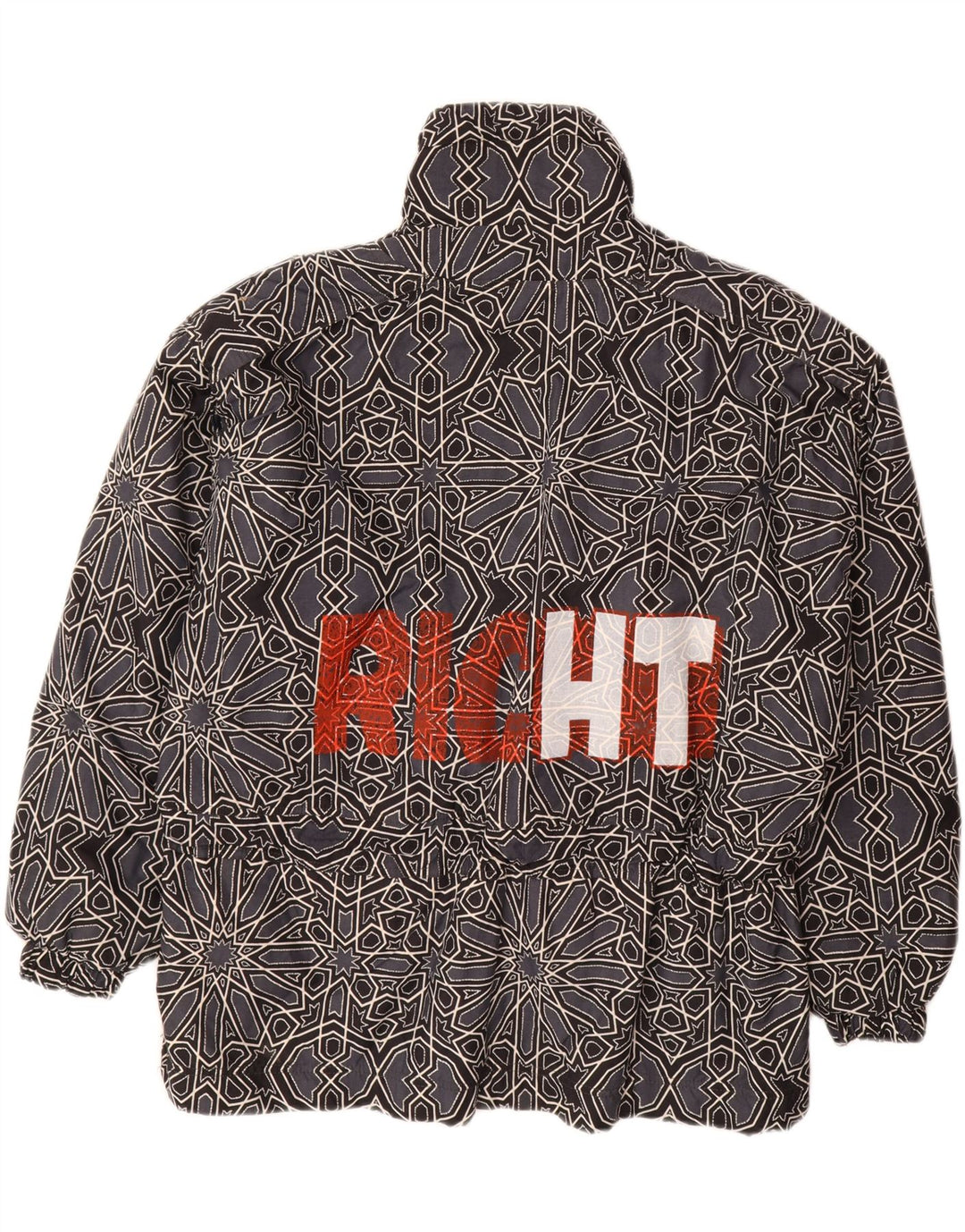 CAPT. COOK Herre Grafisk Anorak Jacket UK 42 XL Grå Geometrisk