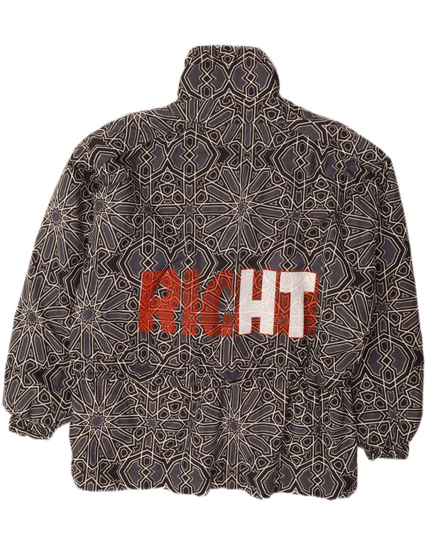 CAPT. COOK Herre Grafisk Anorak Jacket UK 42 XL Grå Geometrisk