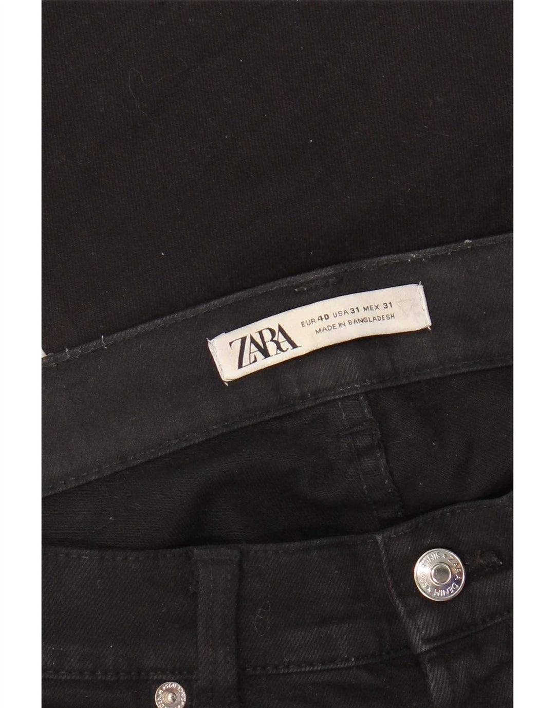 Zara Slim Jeans til mænd EU 40 Medium W31 L29 Sort