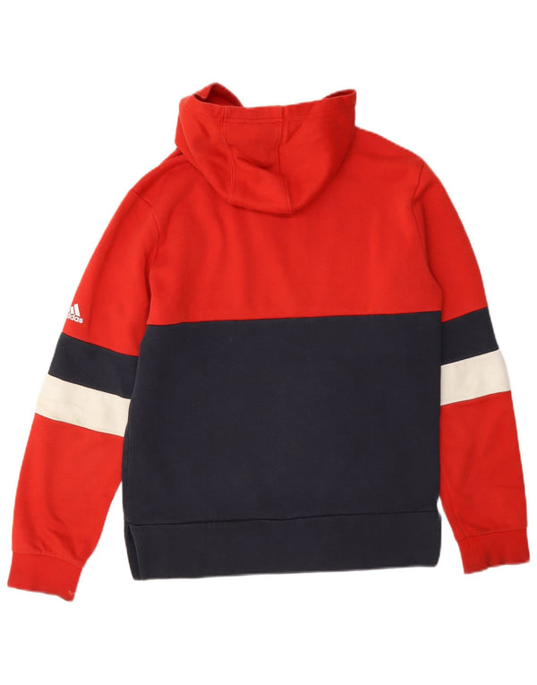 Adidas Grafisk hættetrøje til drenge 13-14 år Rød Colourblock Bomuld