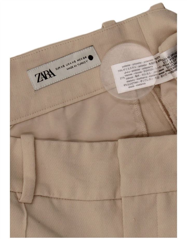 Zara Slim Fit Chinobukser til kvinder XS Beige polyester